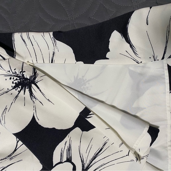 Talbots Black and Cream Floral Blouse - Picture 3 of 6